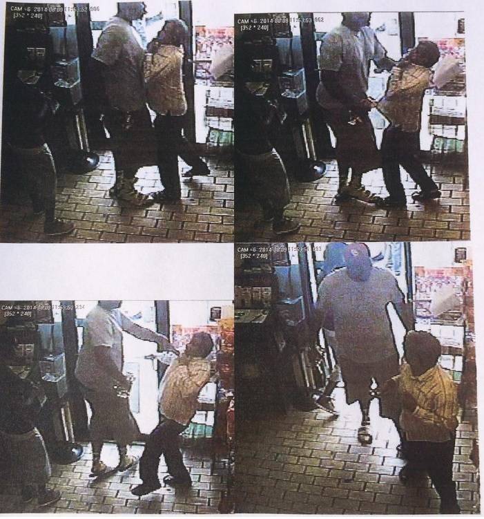 Convenience store camera video of Michael Brown the morning of the day when he was shot and killed.