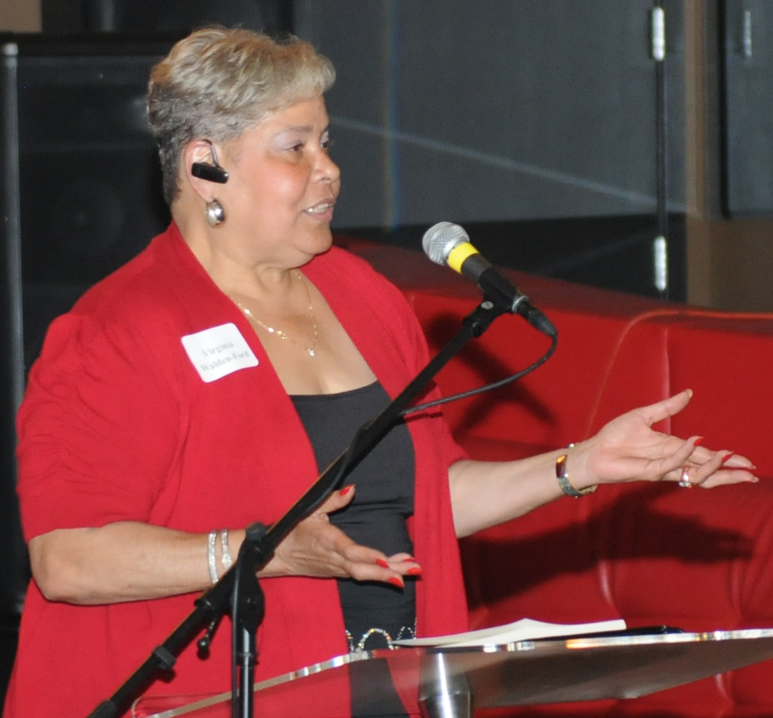 Virginia Walden-Ford, civil rights pioneer and major activist for parental school choice, speaks to a Las Vegas audience Wednesday, July 30. (Photo by Tyler Walton, NPRI)