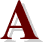 Bold red capital letter A