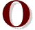 Red and white letter O logo