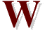 Red and black letter W design