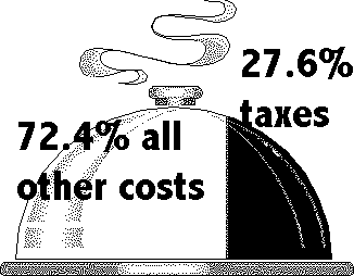 Visual of costs: taxes and other expenses.