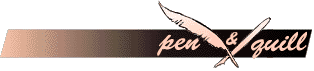 Feather quill with text logo